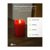 Goobay candele in cera LED, 10 cm, rosso