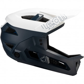 Leatt MTB Enduro 3.0 V25 casco da bici 3-in-1 con mentoniera rimovibile, bianco, S