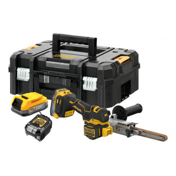 DeWALT DCM200E2T 18V lima a nastro a batteria, 2 batterie Powerstack 1,7Ah, TSTAK