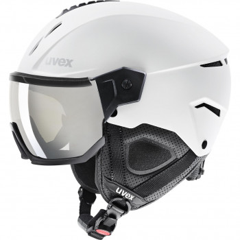 UVEX Instinct Visor casco da sci, nero/bianco, 53-55 cm (56/6/260/50)