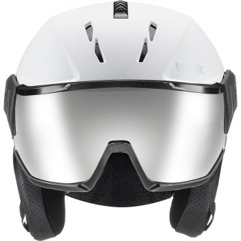 UVEX Instinct Visor casco da sci, nero/bianco, 56-58 cm (56/6/260/50)
