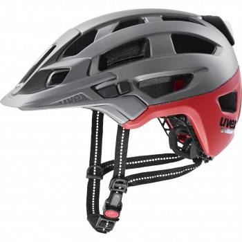 UVEX Finale Light 2.0 casco da bici, grigio/rosso, 52-57