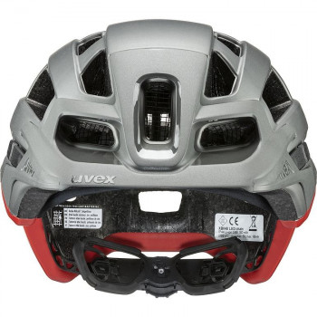UVEX Finale Light 2.0 casco da bici, grigio/rosso, 52-57