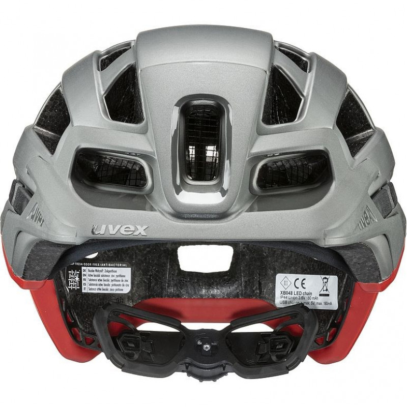 UVEX Finale Light 2.0 casco da bici, grigio/rosso, 52-57
