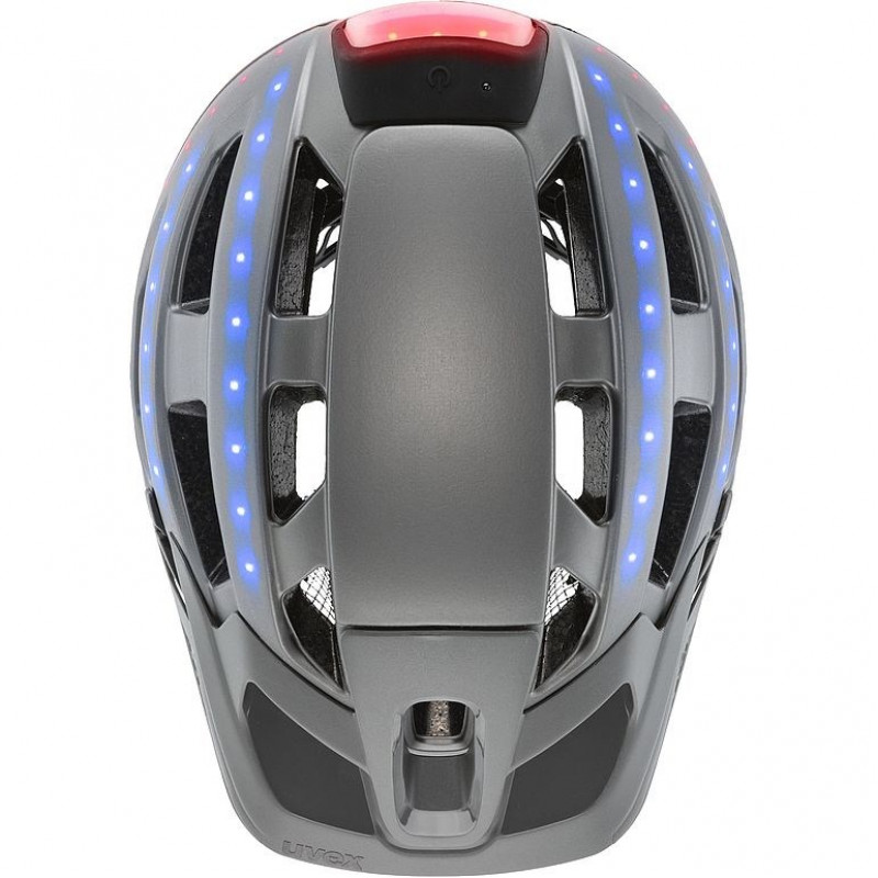 UVEX Finale Light 2.0 casco da bici, grigio/rosso, 52-57