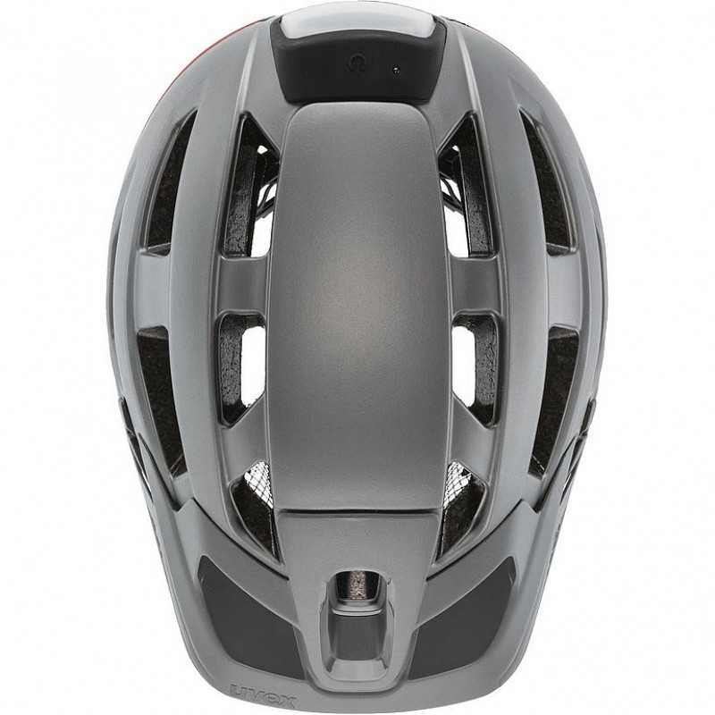 UVEX Finale Light 2.0 casco da bici, grigio/rosso, 52-57