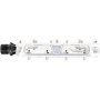 Leatt AllMtn 6.0 Flat pedali da bici, piattaforma stretta 114x100 mm, argento