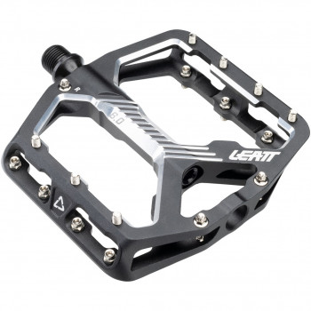 Leatt AllMtn 6.0 Flat pedali da bici, piattaforma stretta 114x100 mm, nero