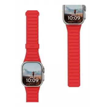 Urban Armor Gear UAG Pathfinder – cinturino magnetico in silicone double-face per Apple Watch Series 4-6 & SE 1-3, 44mm / Series 7-9, 45mm / Series 10-11, 46mm / Ultra 1-3, 49mm (ash/lava)