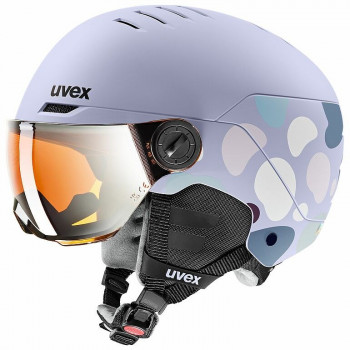 Casco da sci per bambini UVEX Rocket jr. Visor 54-58, lavanda