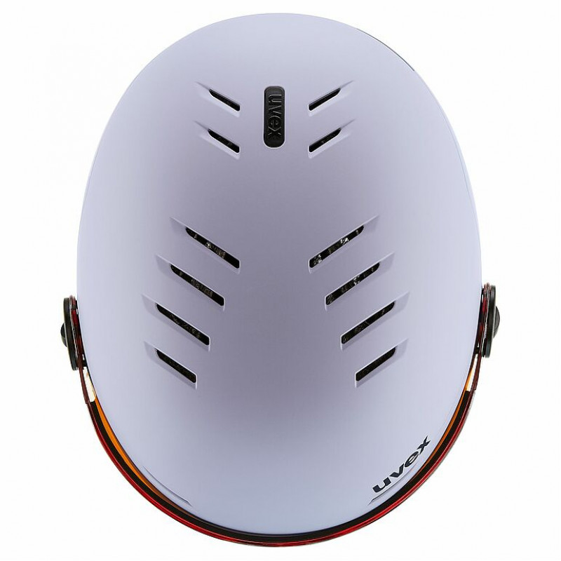 Casco da sci per bambini UVEX Rocket jr. Visor 54-58, lavanda
