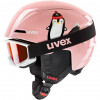 Set casco da sci per bambino UVEX Viti 46-50, rosa