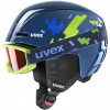 Set casco da sci per bambino UVEX Viti, blu, 46-50 (56/S/317/11)