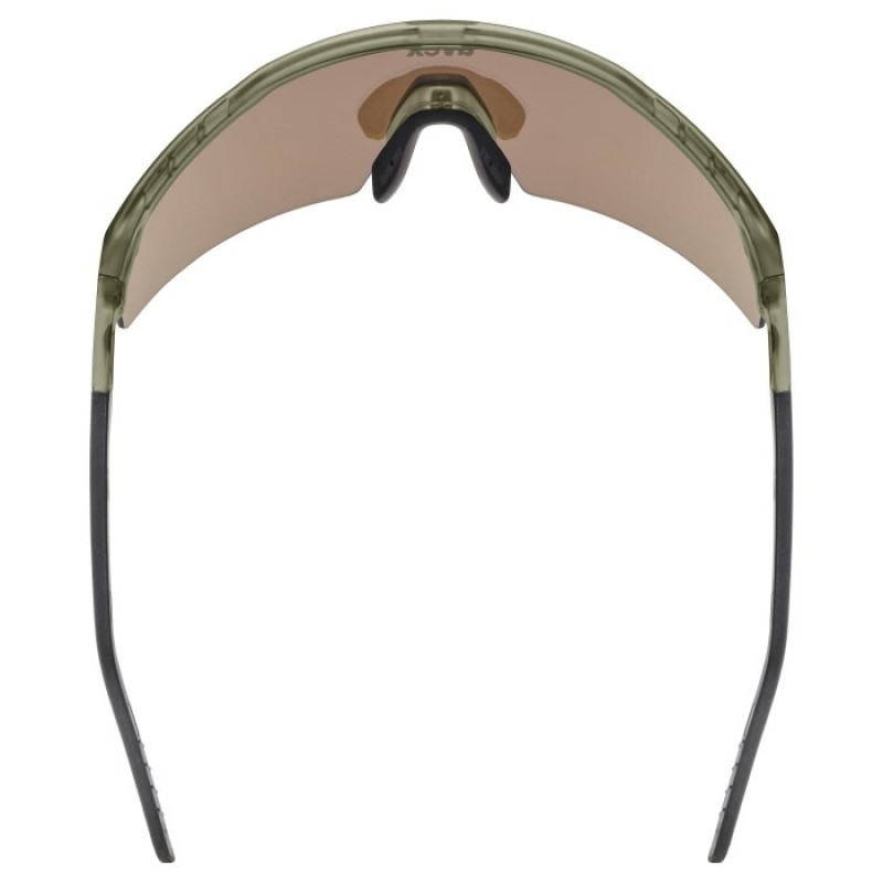 Occhiali sportivi per bambini UVEX Flowline, senza montatura, verde