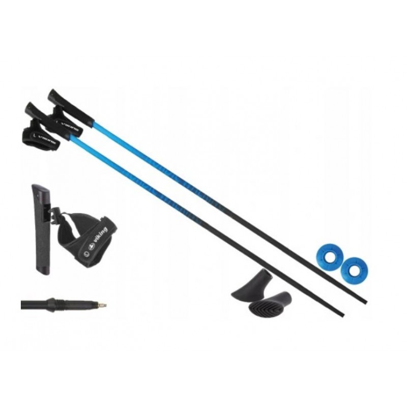Viking Pro-Trainer bastoncini da trekking, blu, 115 cm