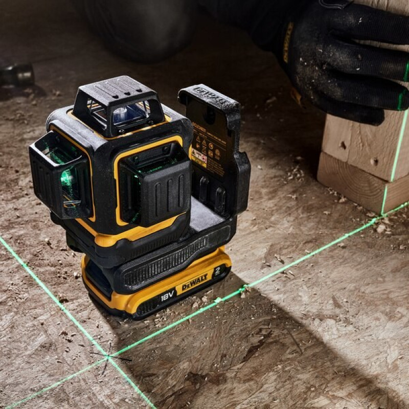 DeWalt DCLE34031D1-QW laser a linee incrociate 3x360°, verde, 40 m, 18 V, batteria 2 Ah, valigetta TSTAK