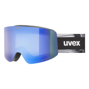 UVEX Provoqe FM maschera da sci, nero, lente blu