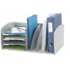 Paperflow sistema di archiviazione S, 4 scomparti, grigio, polistirene, 2 divisori regolabili