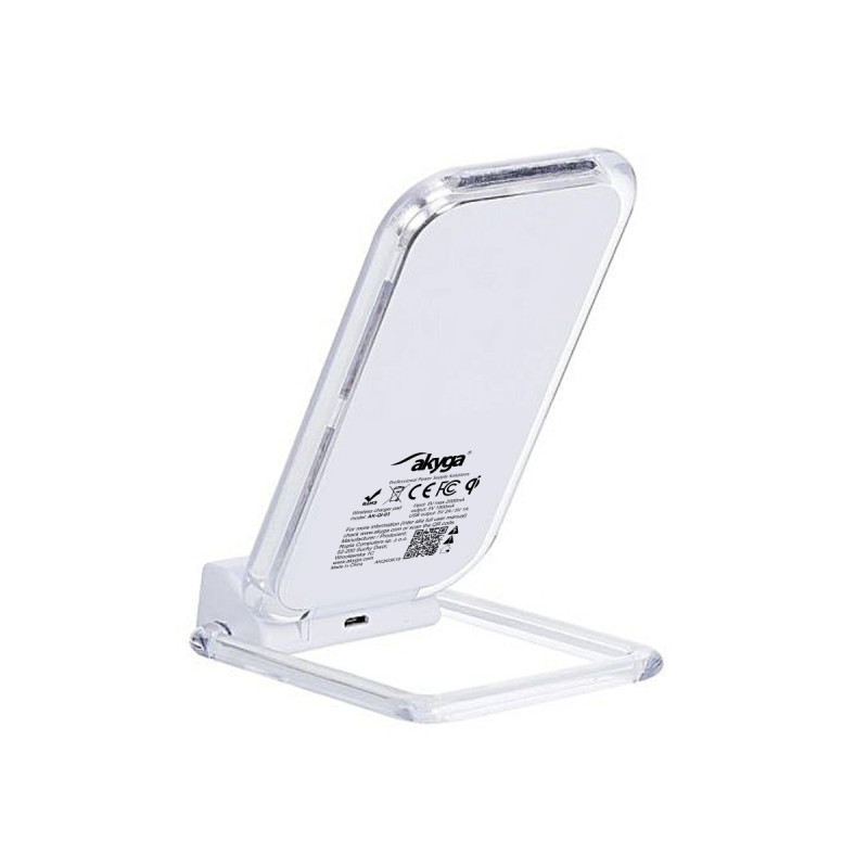 Caricabatterie a induzione QI Akyga AK-QI-03 5V max 1.5A 2 x USB 2.0