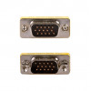 Akyga AK-AD-19 D-Sub 15 poli (M) a D-Sub 15 poli (M) VGA gender changer, argento