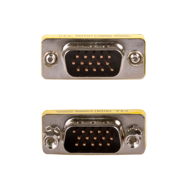 Akyga AK-AD-19 D-Sub 15 poli (M) a D-Sub 15 poli (M) VGA gender changer, argento