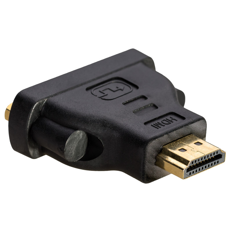 Akyga AK-AD-02 adattatore DVI-I 24+5 femmina a HDMI maschio, nero