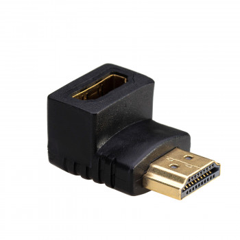 Akyga AK-AD-01 adattatore HDMI maschio a femmina, angolato 90° verso l'alto, nero