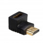 Akyga AK-AD-01 adattatore HDMI maschio a femmina, angolato 90° verso l'alto, nero