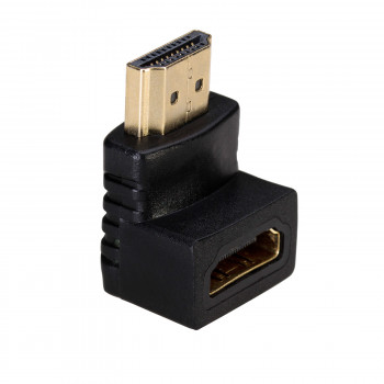 Akyga AK-AD-01 adattatore HDMI maschio a femmina, angolato 90° verso l'alto, nero