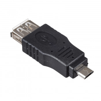 Akyga AK-AD-08 adattatore OTG USB-A femmina a Micro-USB maschio, nero