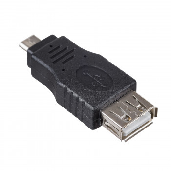 Akyga AK-AD-08 adattatore OTG USB-A femmina a Micro-USB maschio, nero