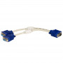 Akyga AK-AD-20 cavo splitter VGA (M) a 2x VGA (F), 15 cm, bianco