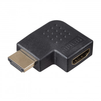 Adattatore HDMI Akyga AK-AD-45 (connettore maschio su connettore femmina), angolo 90° verso sinistra, nero