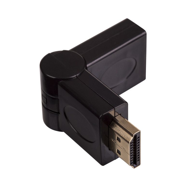 Adattatore angolare girevole 180° Akyga AK-AD-40 da HDMI (M) a HDMI (F), nero