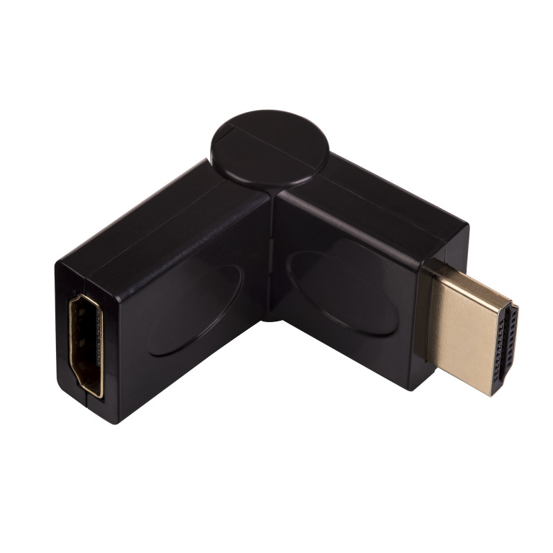 Adattatore angolare girevole 180° Akyga AK-AD-40 da HDMI (M) a HDMI (F), nero