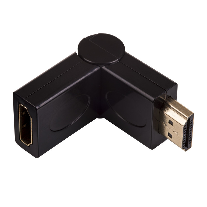 Adattatore angolare girevole 180° Akyga AK-AD-40 da HDMI (M) a HDMI (F), nero