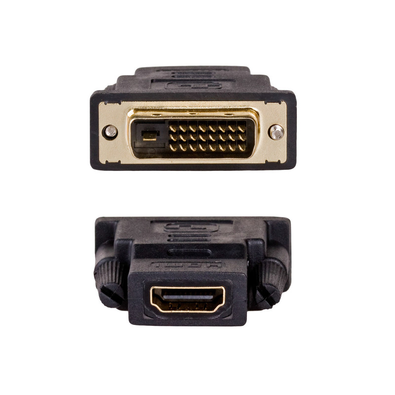 Adattatore Akyga AK-AD-41 da HDMI (F) a DVI-D 24+1 (M), nero