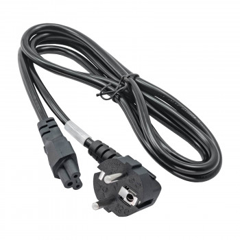 Cavo di alimentazione per notebook Akyga AK-NB-01A da CEE 7/7 a IEC C5 (trifoglio), 3x 0,5 mm², 1,5 m, nero
