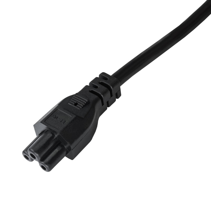 Cavo di alimentazione per notebook Akyga AK-NB-01A da CEE 7/7 a IEC C5 (trifoglio), 3x 0,5 mm², 1,5 m, nero