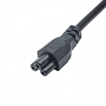Cavo di alimentazione per notebook Akyga AK-NB-08A da CEE 7/7 a IEC C5, CCA 3x0,5 mm², 1 m, nero
