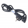 Cavo di alimentazione Akyga AK-NB-02A per alimentatori per notebook Dell, da CEE 7/7 a 3 poli piatto, 3x 0,5 mm², 1,5 m, nero