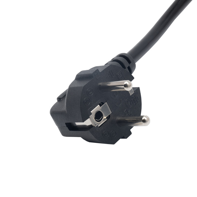 Cavo di alimentazione Akyga AK-NB-02A per alimentatori per notebook Dell, da CEE 7/7 a 3 poli piatto, 3x 0,5 mm², 1,5 m, nero