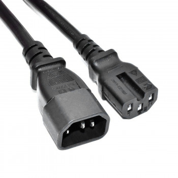 Prolunga di alimentazione per server Akyga AK-UP-05 da IEC C14 a IEC C15, rame 3x1 mm², 1 m, nero