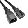 Prolunga di alimentazione per server Akyga AK-UP-05 da IEC C14 a IEC C15, rame 3x1 mm², 1 m, nero