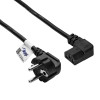 Cavo di alimentazione Akyga AK-PC-02C da CEE 7/7 a IEC C13 angolo 90°, rame 3x0,75 mm², 1,5 m, nero