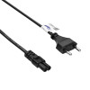 Cavo di alimentazione Akyga AK-RD-01C da spina Euro (CEE 7/16) a IEC C7, 2x 0,5 mm² rame, 1,5 m, nero
