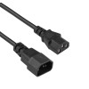 Prolunga di alimentazione Akyga AK-PC-14A da IEC C14 a IEC C13, 3x 0,5 mm², 0,5 m, nero