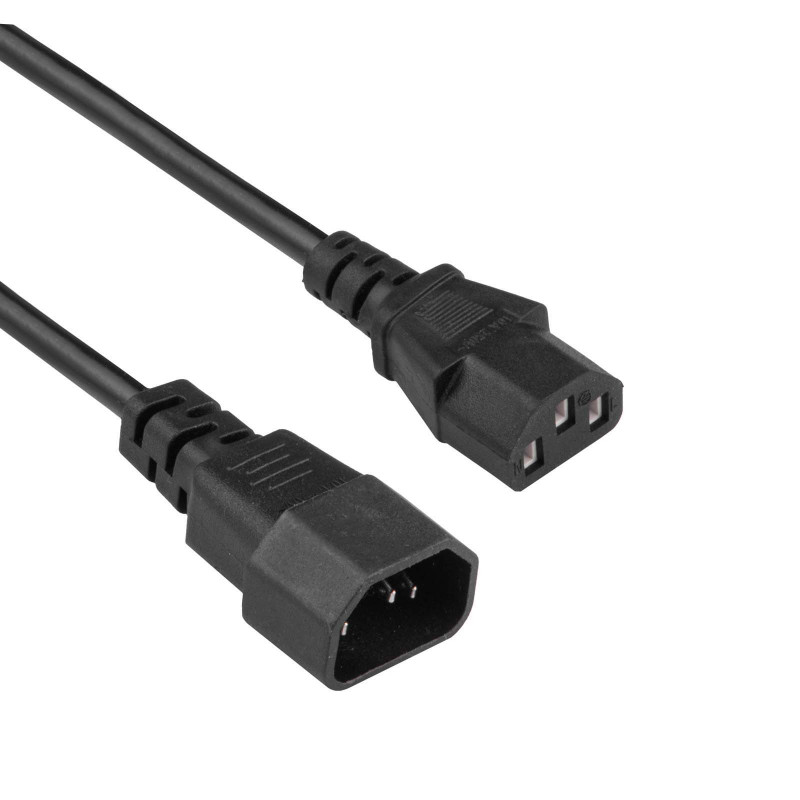 Prolunga di alimentazione Akyga AK-PC-14A da IEC C14 a IEC C13, 3x 0,5 mm², 0,5 m, nero