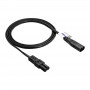 Prolunga di alimentazione Akyga AK-RD-08A da IEC C8 a IEC C7, 2x 0,5 mm², 1,5 m, nero