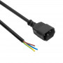 Cavo di alimentazione Akyga AK-OT-09C IEC C14 con estremità aperta, 3x 1 mm² rame, 1,8 m, nero